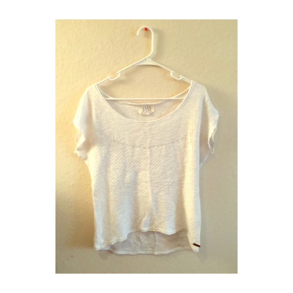 Billabong white short sleeve sweater